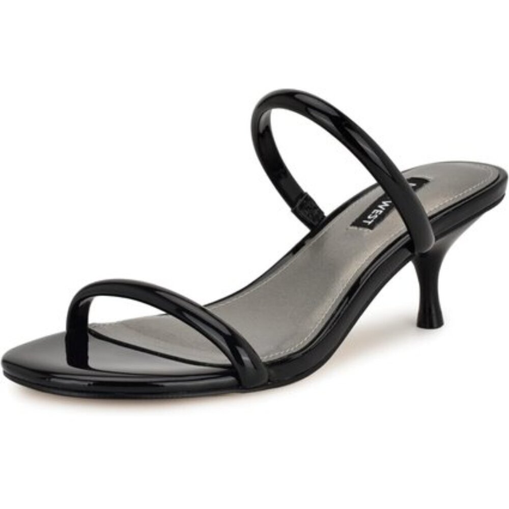 Nine West Berri Patent Strappy Kitten Heel Sandals Black Women’s Size 9 NIB - Picture 4 of 8